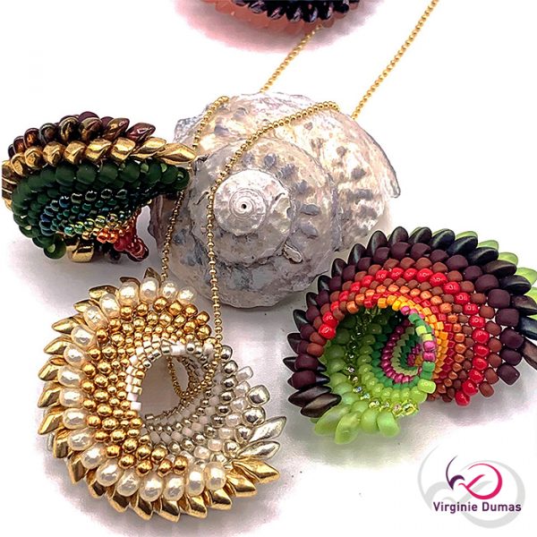 Galerie des Créations PerlonZ'en - Pendentif Spirale Céléno