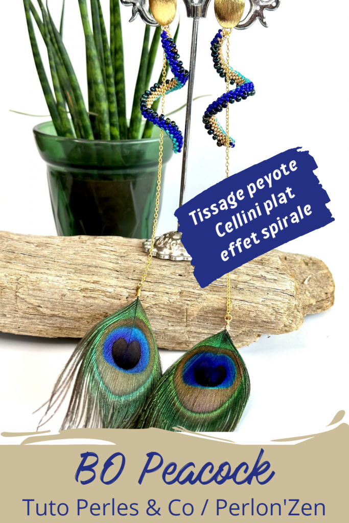 Boucles d'oreilles Peacock - Tutoriel Perles & Co / PerlonZen