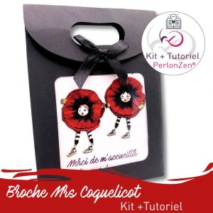Kit + Tutoriel Broche Mrs Coqueliquot