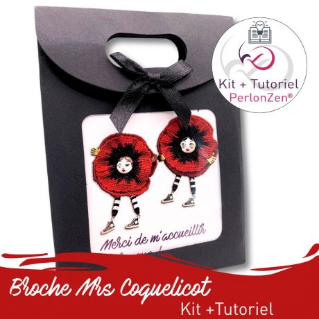 Kit + Tutoriel Broche Mrs Coqueliquot